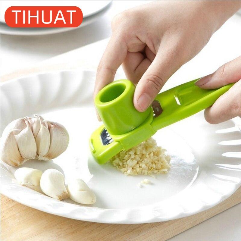 1 Pack Mini Garlic Mill Creative Garlic Press Kitchen Garlic Puree Hand Garlic Puree Green Kitchen Gadgets