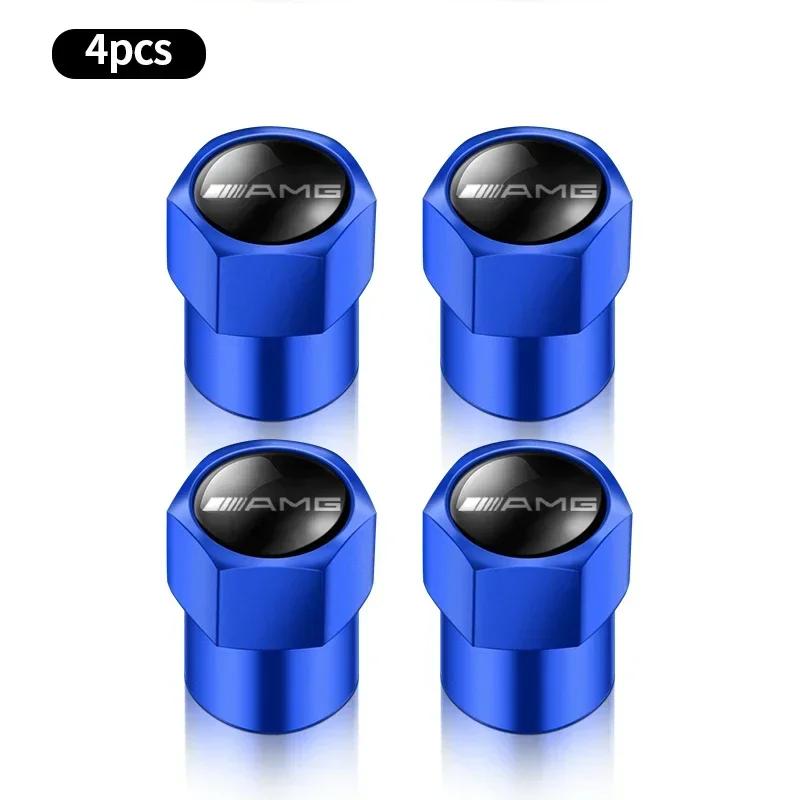4 Stuks Legering Auto Bandventiel Steel Luchtdoppen Anti-diefstal Luchtdichte Afdekking Voor Mercedes Benz AMG GLC GLE W204 W205 W211 W212 Accessoires