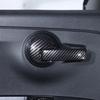 ABS Carbon Fiber Car Interior Door Handle Decoration Cover Stickers Trim For Fiat 500 Abarth 595 2010-2024 Auto Accessories