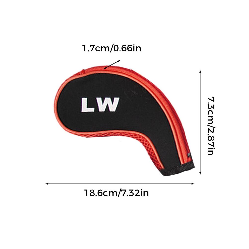12PCS Golf Club Covers Universal Golf Head Cover Golf Club Iron Putter Protect Set Number Printed With Zipper For Men Women