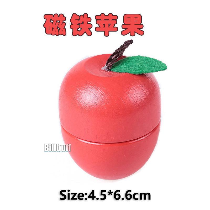 Montessori Kid Cut Fruit Gift 3DWooden Simulation Strawberry Pineapple Magnetic Children Play House Kitchen Educational Toy Gift