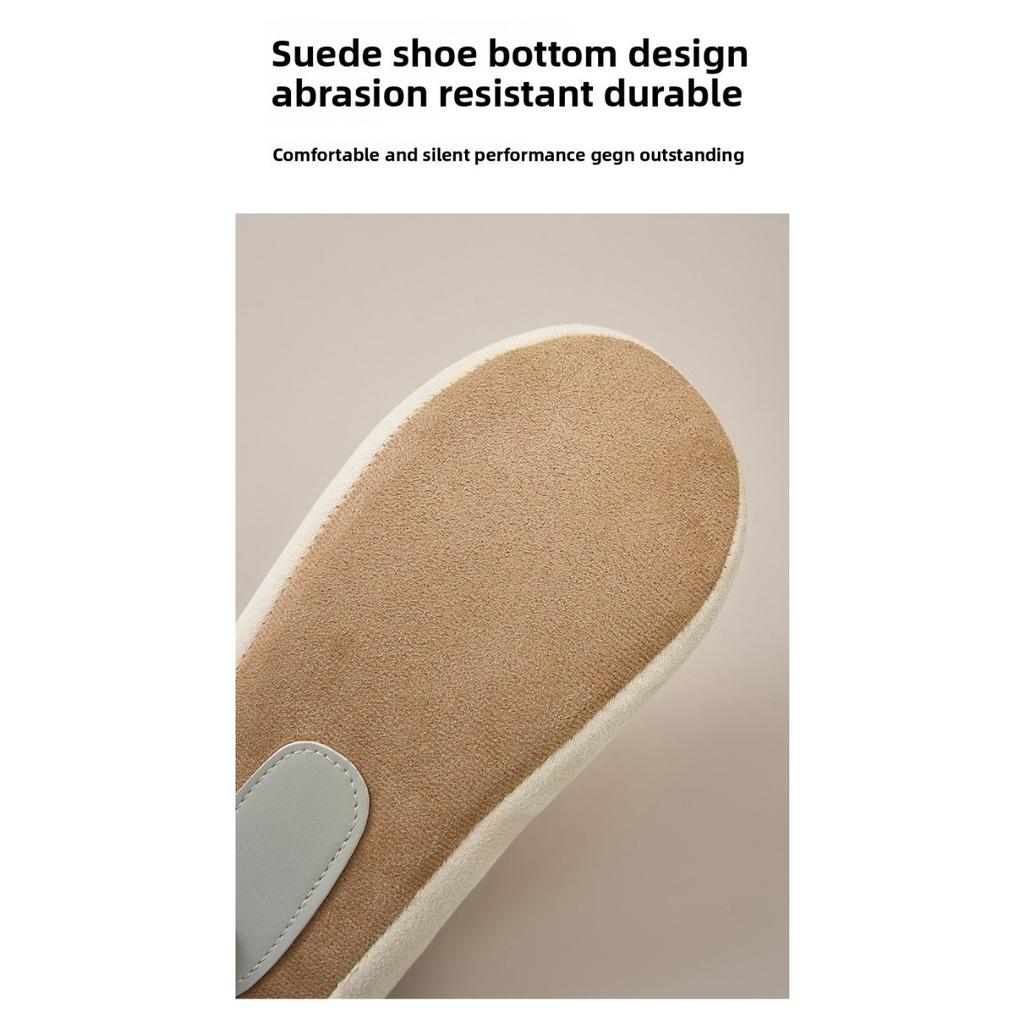 Japanese Style Silent Slippers for Women In Autumn and Winter, Soft Bottom Indoor Home Anti Slip Warm Bedroom Cotton Slippers for Men