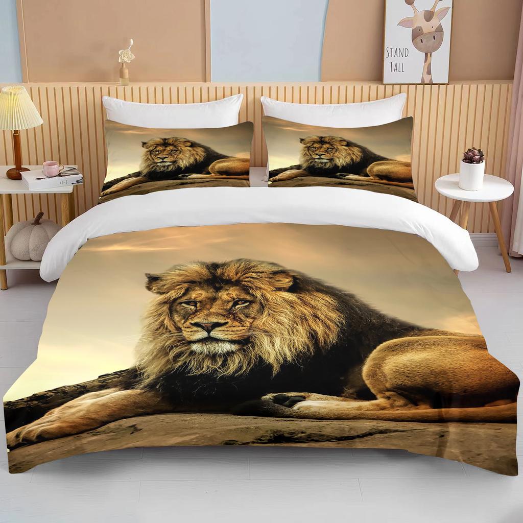 10 Sizes Cute Lion Bedding Set Duvet Cover Set 3d Bedding Digital Printing Bed Linen Queen Size Boy Bedding Set Fashion Design