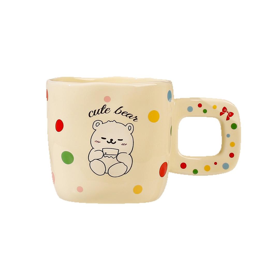 Tecknad Djur Mugg Par Kopp Keramisk Kopp Flicka Söt Kreativ Hem Kontor Kaffekopp Vattenkopp