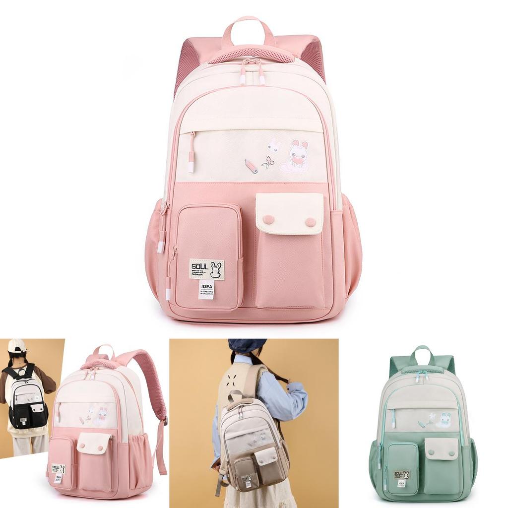 Nylon Material Cute Animal Pattern Printed Lightweight School Backpack For Boys And Girls