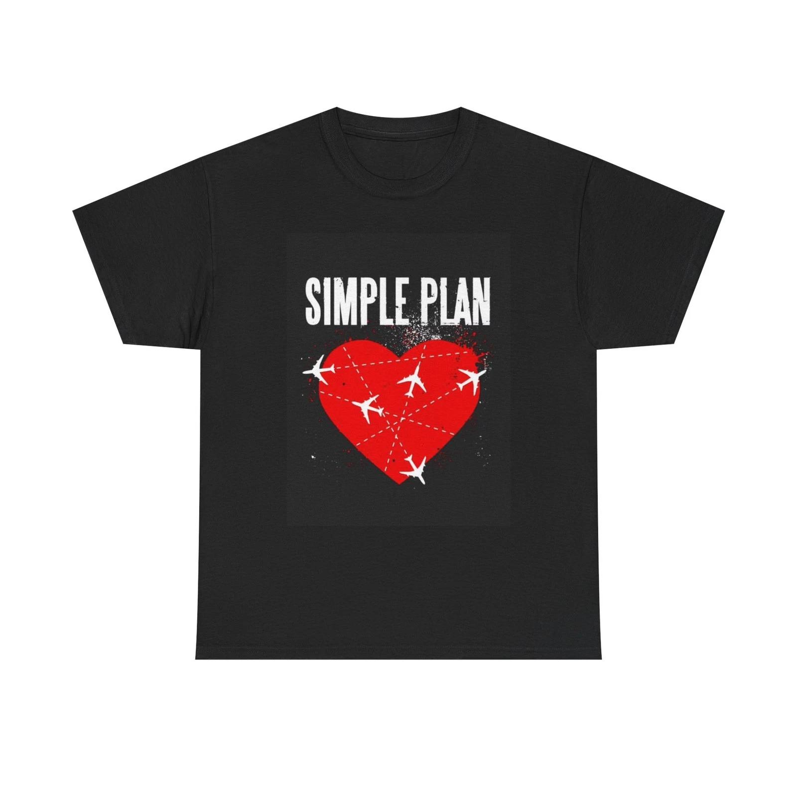 

Simple plan T-shirt punk rock graphic heart love graphic Unisex Heavy Cotton Tee 3XL