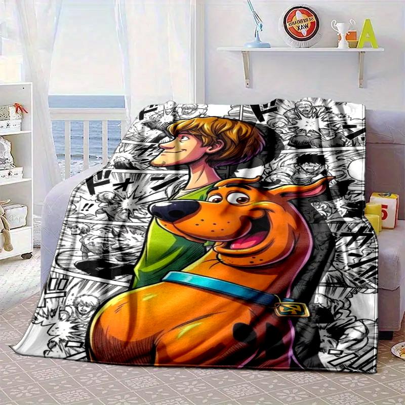 Scoo-dog Adventure Blanket Flannel Blanket for bed, sofa, Camping, Hiking, Picnic Essentials, gift for family Fan gifts