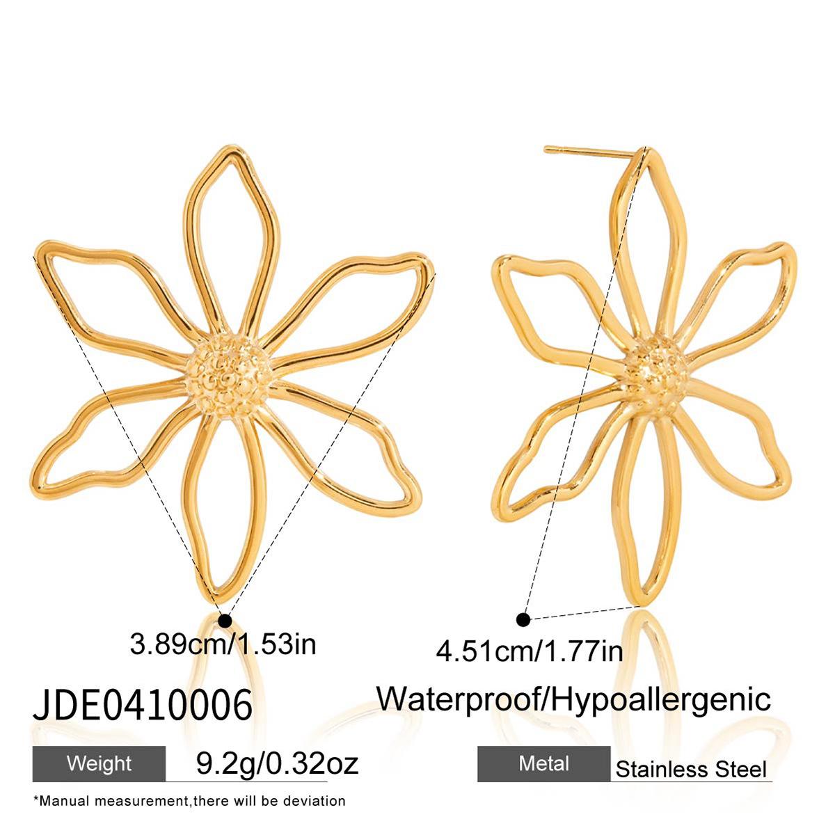 Легкая роскошь роскошные серьги-гвоздики с цветочным узором из 18-каратного золота серьги