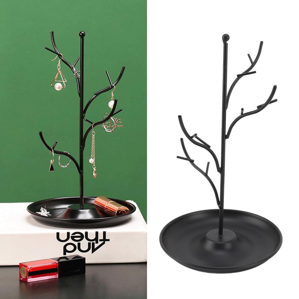 Arbre Porte-Bijoux Branche en Fer Présentoir à Bijoux Suspendu Tour Étagère pour Colliers Boucles d'Oreilles Bracelets Décoration de Maison