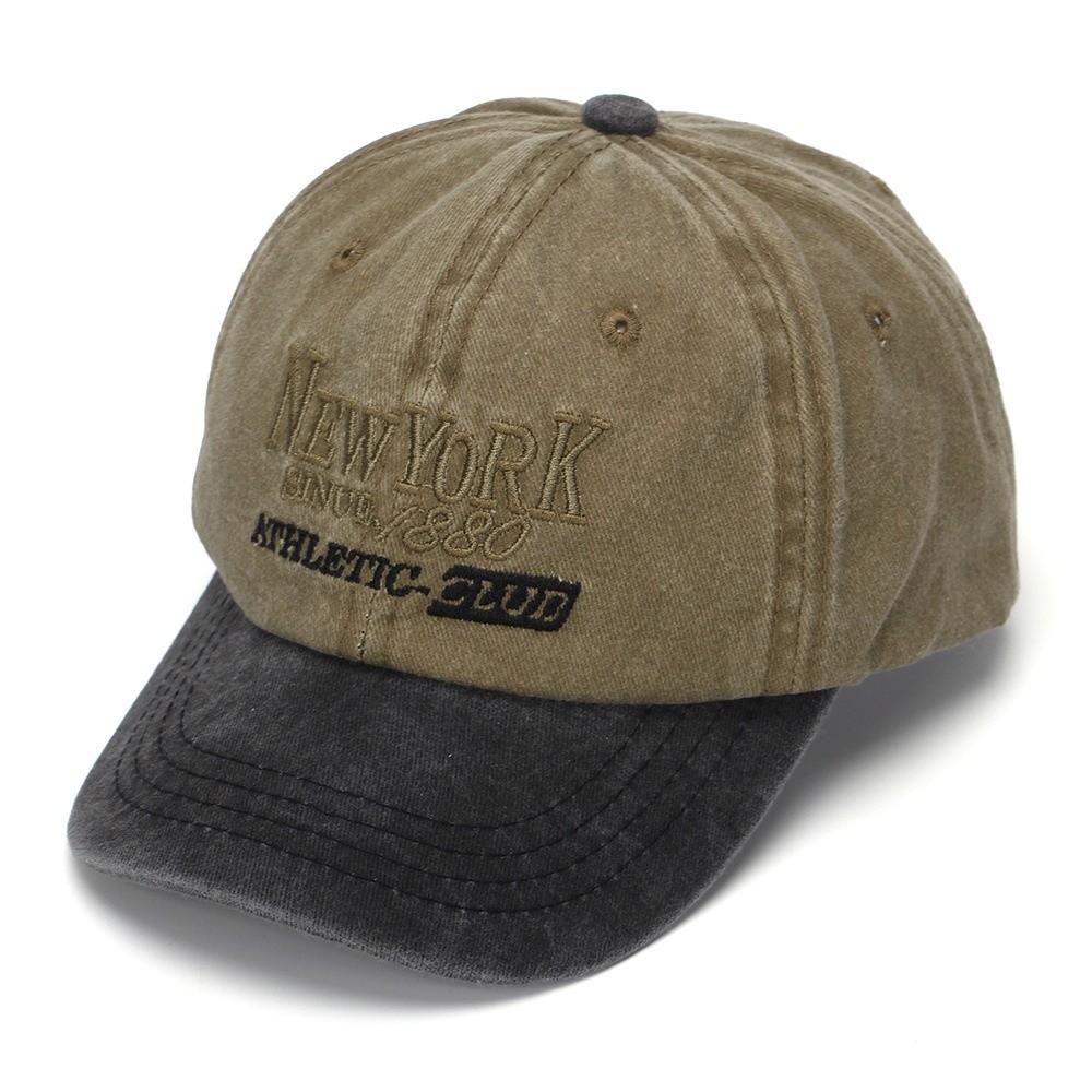 New York Embroidered Kids Peaked Cap Distressed Chlidren Sun Hat For Boys Girls кофейный
