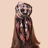 Luxury Design Square Scarf Silk Scarves Women Neck Hair Tie Band Hijab Kerchief Head Headband Smooth Bandana Female Foulard 70Cm