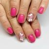 24 Pcs Flowers False Nail Solid Color Artificial Nail Glossy Full Cover Stick on Nail Short Square Press On Nail