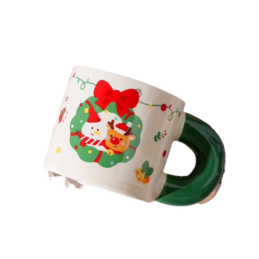 Weihnachtsmann Keramiktasse Kreative Cartoon Tasse Weihnachtstasse Geschenk Haushalts Kaffeetasse Souvenir