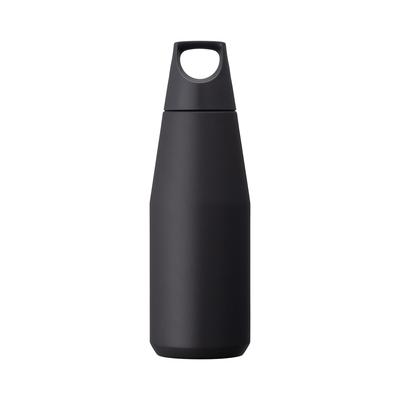 KINTO Trail Tumbler, 580 ml, Schwarz, Vakuum, Doppelstruktur, Wärmespeicherung, Kältespeichereffekt, 20214