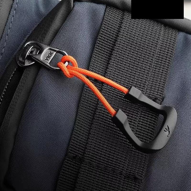 Venkovní taktický kroužek Modifikovaná šňůrka na zip Vysoká elasticita Odnímatelný Vyměnitelný taháček zipu Příslušenství pro tašky 4ks/šarže