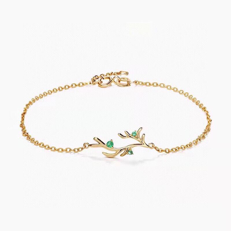 Silver Antler S925 Sterling Bracelet - Always With You, Light Luxury Fashion for Women 925 Sterling Silver