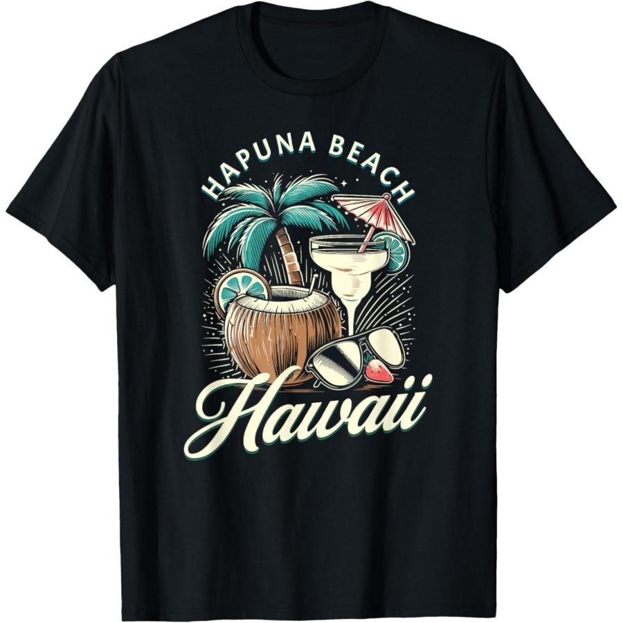 Hawaiian Palm Tree Coconut Cocktail Hapuna Beach Hawaii T-Shirt XXXXXL чёрный
