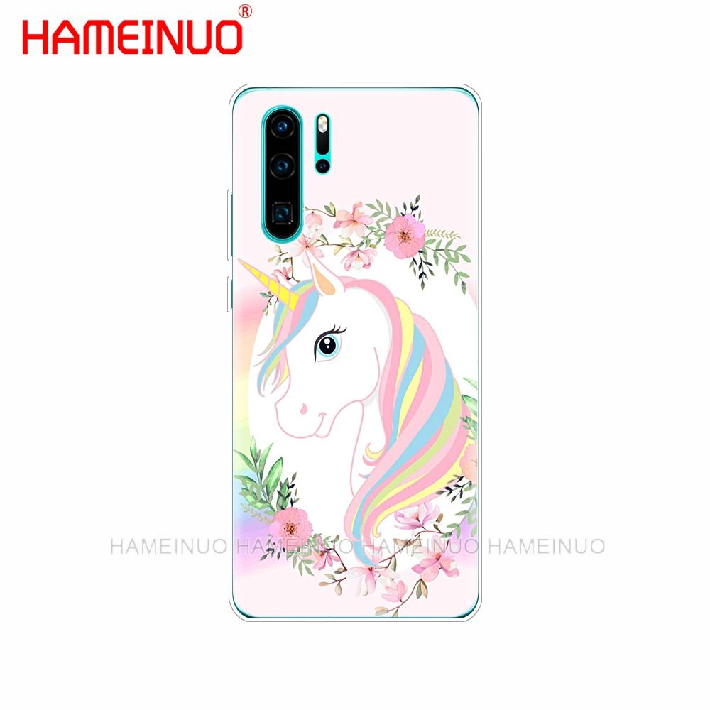 Silicon Phone Cover Case for Huawei P30 PRO LITE P SMART 2019 Plus P Smart Z P20 Lite 2019 Rainbow Lovely Unicorn