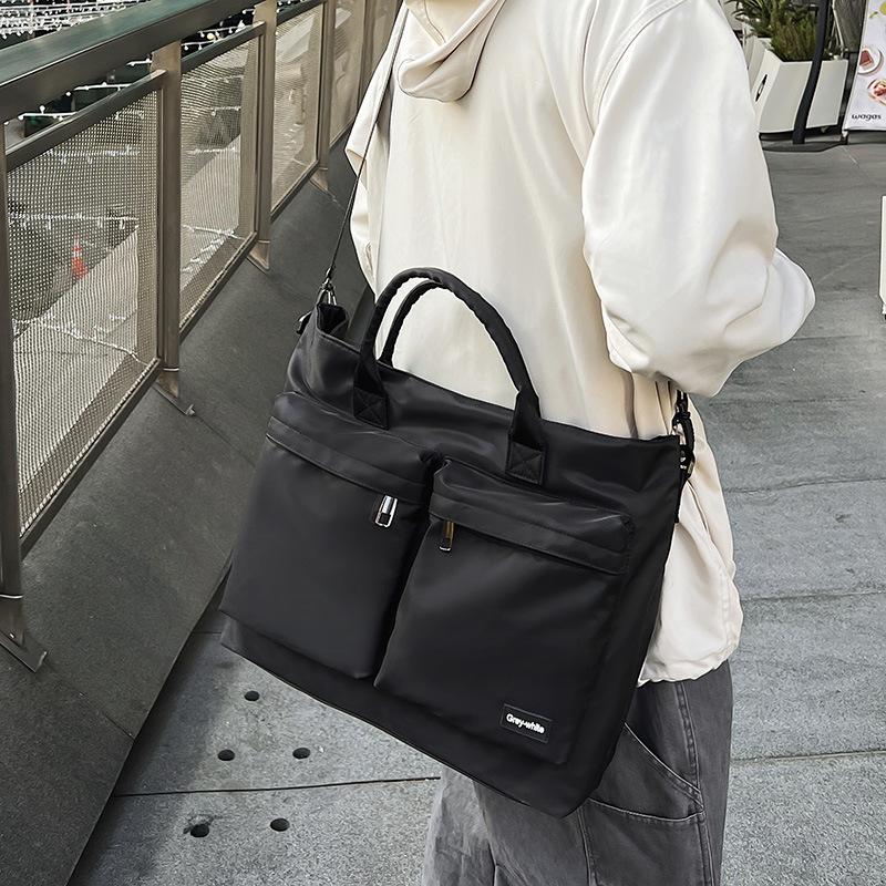Japanese Classic Nylon Crossbody Bag, Men's Waterproof and Versatile Shoulder Bag, Multifunctional Large Capacity Workwear, Hand-held Mailman Bag