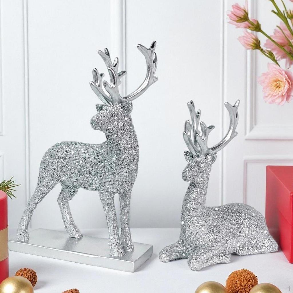 Figurky sobů Jelení řemesla Dekorativní Vtipná Sváteční dekorace Pryskyřičná ozdoba Soška