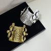 Wide Open Exaggerated Flower Bangle Geometric Women's Wrist Jewelry  Festival Gifts
