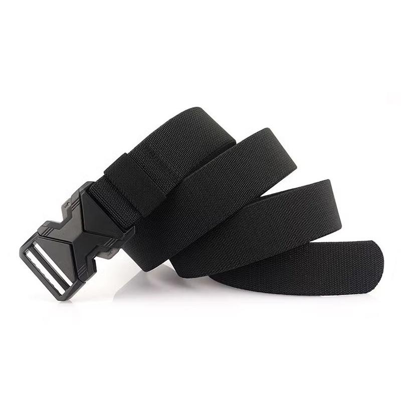Men's Belt New Casual Nylon Trousers Belt Latch Buckle Belt Simple Outdoor Braid Belt