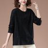 Cotton Long-sleeved Women's Spring Plus Women's T-shirt Loose Western Style Bottoming Shirt for Women