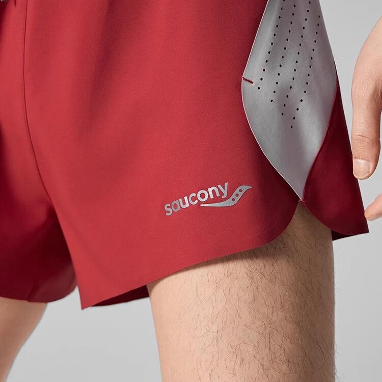 Saucony Soul Runner Series Fashion Versatile Comfortable Casual Sports Shorts Men shorts Lava-Flow-Red SA2250DP62T-RD027