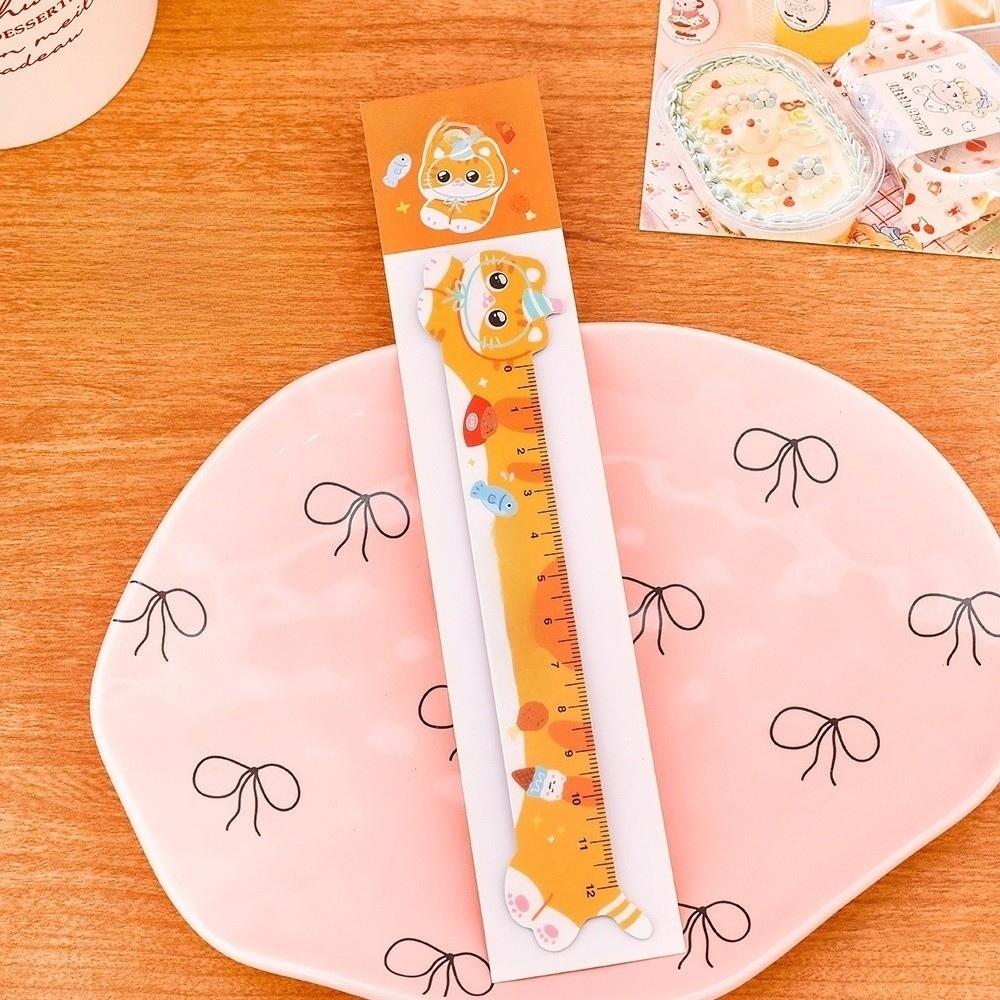 12cm Kawaii Stationery Ruler Kawaii Cute Design Magnetic Bookmark Ruler  for Students
