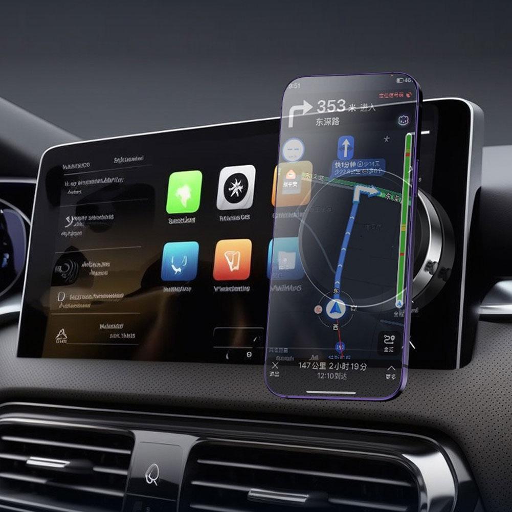 Electric Vacuum Magnetic Suction Phone Mount, Automatic Air Pressure Detection, Magnetic Cell Phone Holder For Car Gym Mirror Smooth Surface