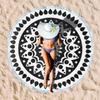 Serviette de Plage Ronde en Fibre Ultra-Fine pour Adultes - Personnalisable, Serviette de Sport et de Bain Absorbante