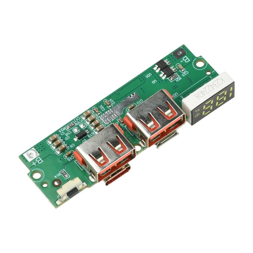Schnelllade-Modul 22,5W mit Digitalanzeige für DIY Powerbank Kompatibel mit PD QC VOOC Protokollen Mehrere Anschlüsse