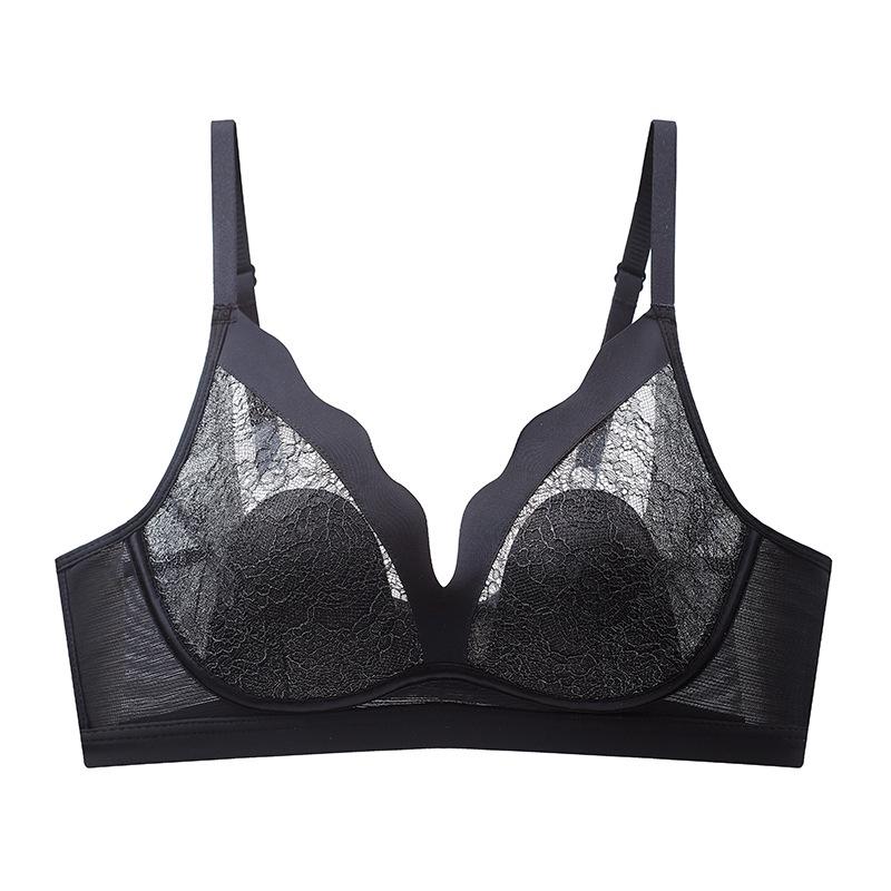 

Comfortable Lace Rabbit Ear Lingerie: Sexy, Slimming, No-Underwire, Anti-Sagging Bra for Women 38/85BC