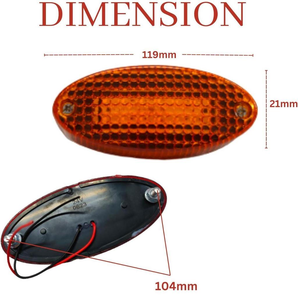 Freightliner Cascadia Accessories 6PCS LED Amber Cab Roof Marker Lights 24V Front Raised Clearance Chicken Lights for Semi Trucks – Universal Fit