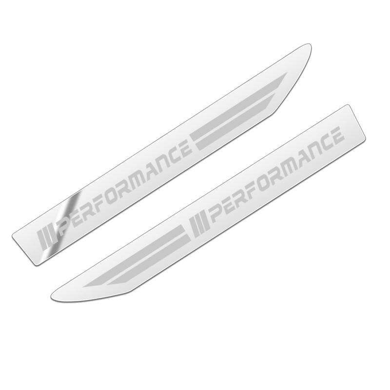 KSMH6 Car Sticker 2PCS Weatherproof Stainless Steel Side Wing Fender Badge Emblem UV-Proof Anti-Fade Anti-Rust Body Decal For BMW F34