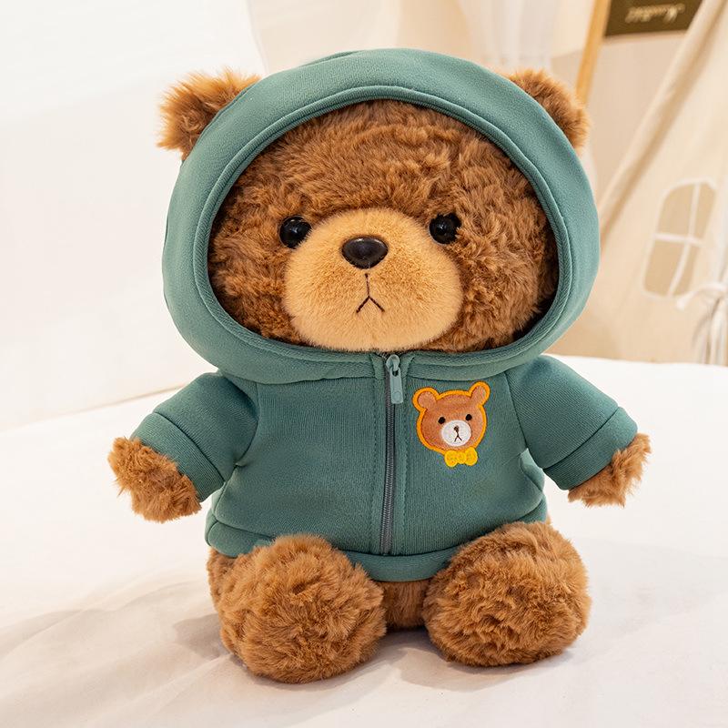 

Cute cute dressed bear teddy bear doll plush toy hug bear doll children soothing doll 23cm（0.2kg）