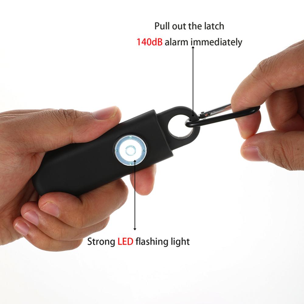 Self Defence Personal Safety Alarm Torch Flash Light Alert Key Chain Security