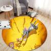 1Pc Classic Chase Adventure Flannel Round Rug Soft Non Slip Circular Office Carpet Floor Mat  Bedroom Living Room Xmas Gift Q1318