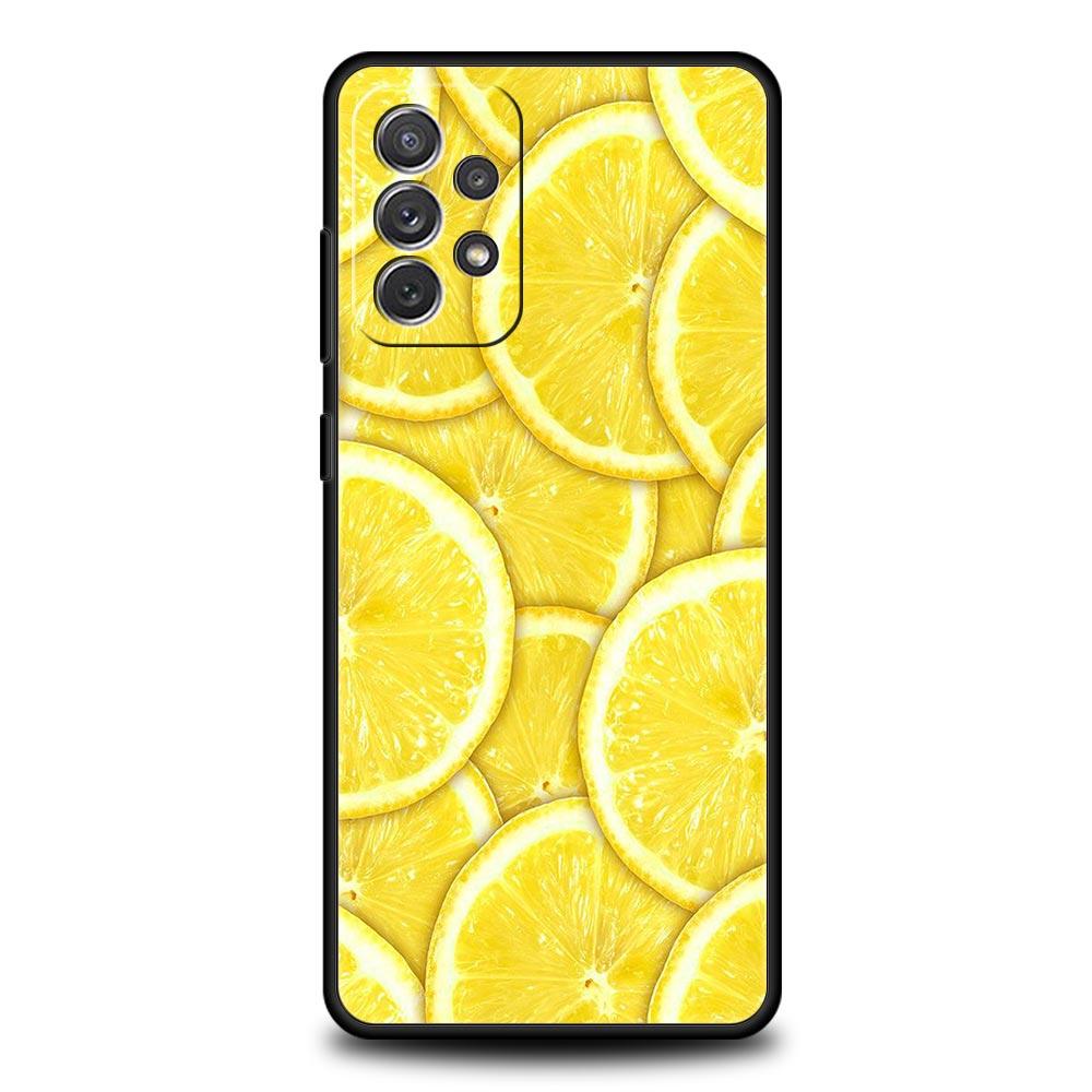 Phone Case For Samsung Galaxy A13 A51 A71 A41 A31 A21S A11 A01 A03S A12 A32 A52 A22 A23 A33 A53 A73 5G Cover Mediterranean Lemon