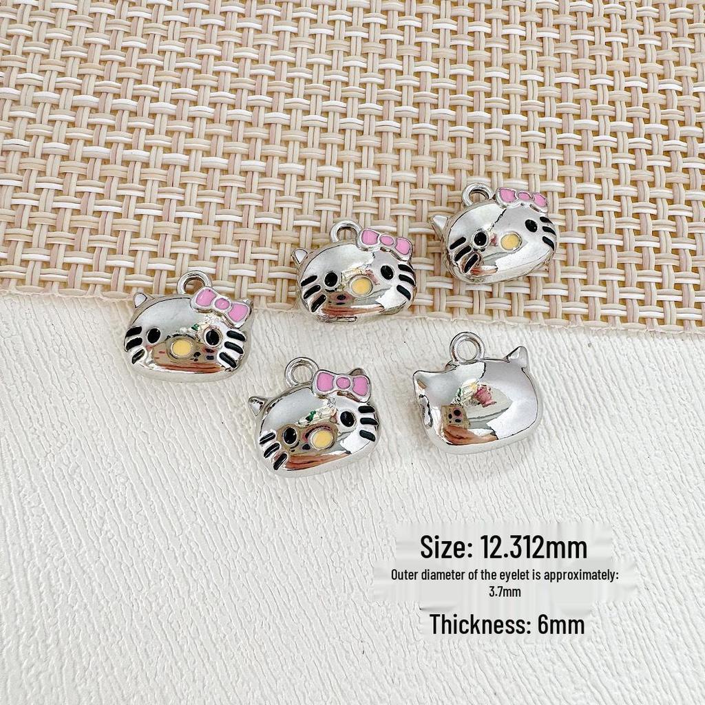Hello Kitty Cat Alloy Pendant & Accessory Set