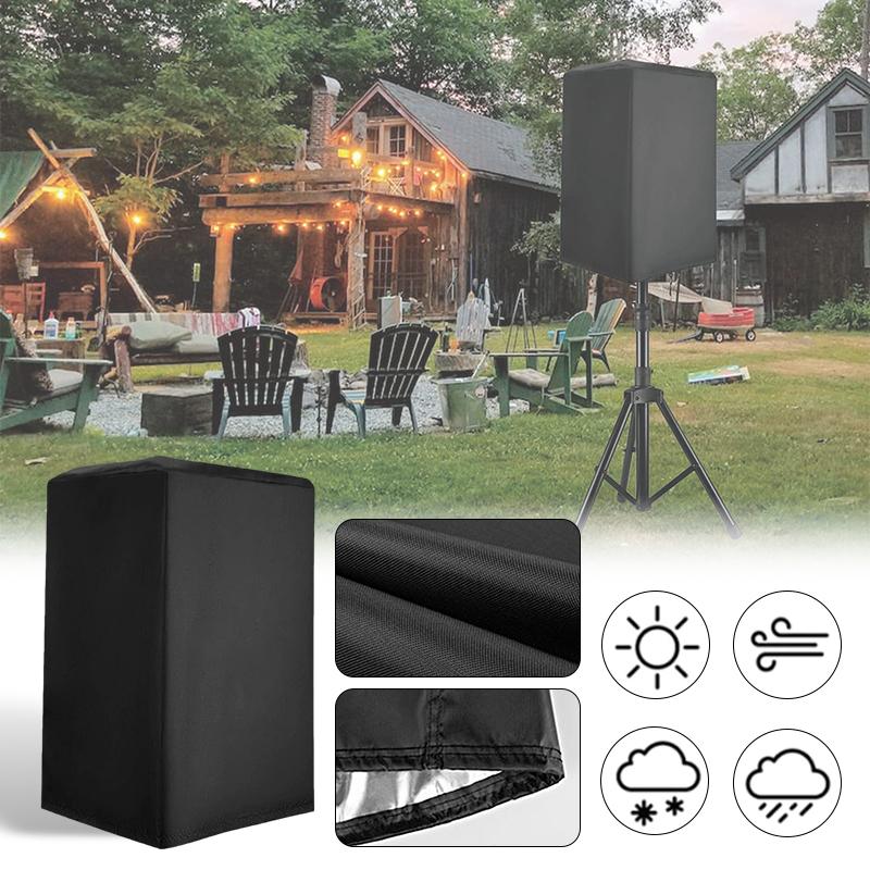 Waterproof Polyester PA/DJ Speaker Stand Covers UV Protection Dustproof Outdoor Cover for 15 Inch Powered 210D Oxford Cloth