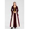 Vintage court costume Halloween dress empty 1play stage performance costume hooded long sleeve strappy dress