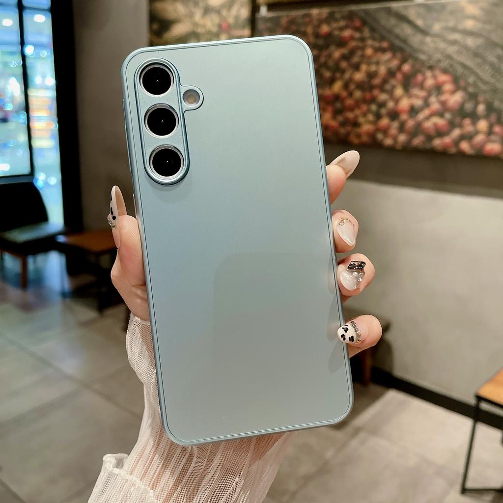 Luxury AG Matte Tempered Glass Case For Samsung S25 S24 S23 FE S22 S21 Ultra Plus A55 A54 A53 A52 A14 A72 A71 Note 10 20 Cover