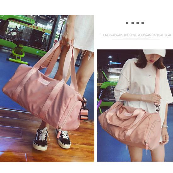 Stilvolle Outdoor Wasserdichtes Nylon Sport Fitnessstudio Herren Damen Training Fitness Reisen Yogamatte Tasche Sporttasche