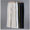 Pantaloni Casual da Uomo Baggy Streetwear Jogger da Uomo Pantaloni Sportivi in Cotone e Lino Pantaloni Lunghi Dritti da Uomo