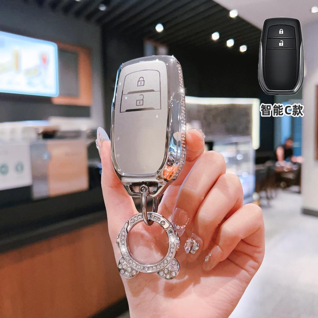 Car Remote Key Case Cover Protect Shell Fob For Toyota Corolla Cross Yaris Prius Hilux Land Cruiser Prado Crown Tlk Camry Lc200