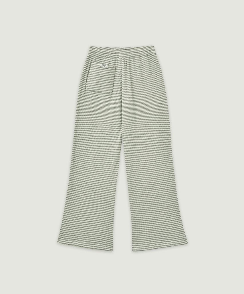 LMOOD WOMEN Puppy Stripe Lounge Pants Warm Gray