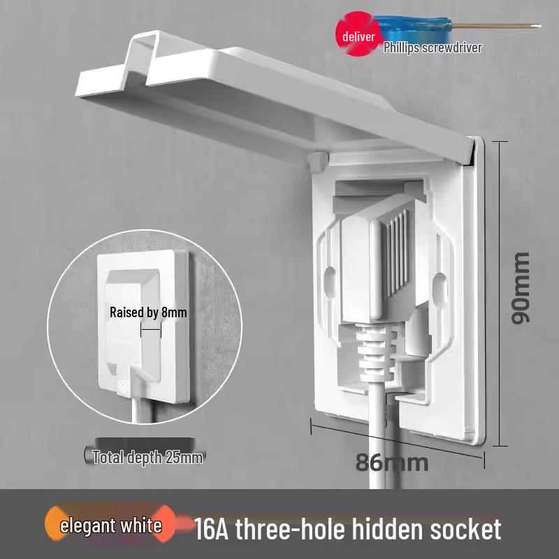Gold 86 Typ Elektrische Nachttischlampe Wandschalterpanel mit Einzel-/Doppelsteuerung und Fünflochsteckdose
