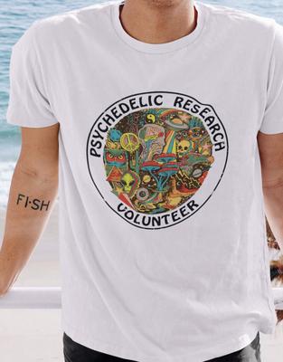 Koszulka dla wolontariusza badań psychodelicznych | Halucynogenna | Unisex Premium Bawełniana Koszulka Unisex