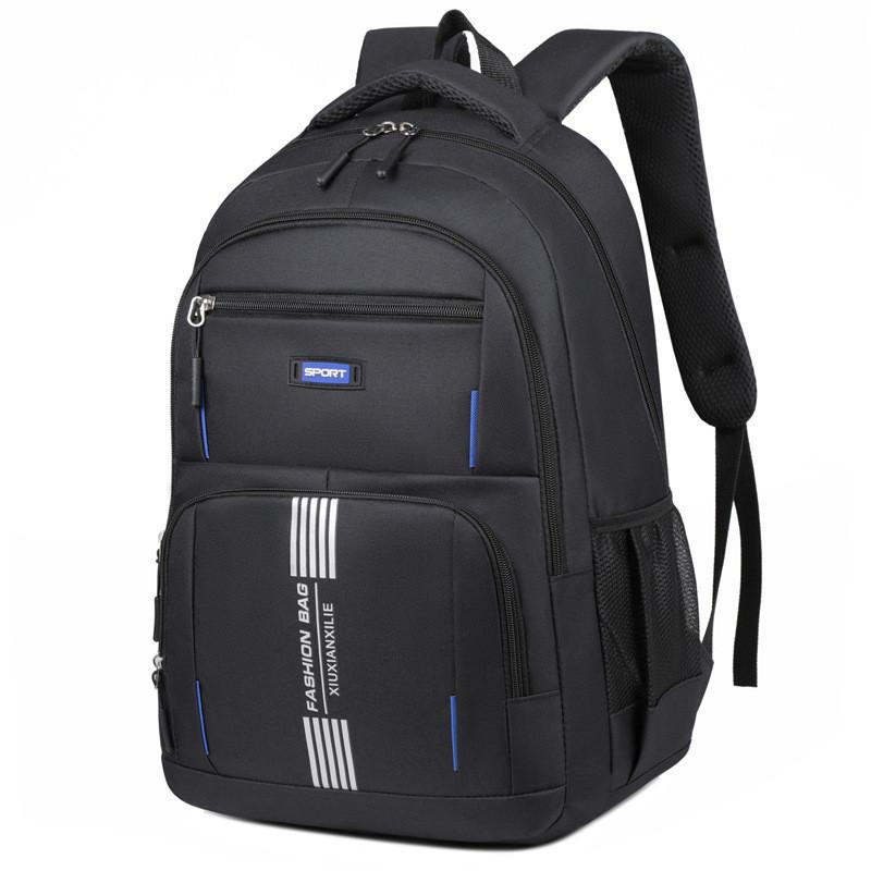 Large Capacity Unisex Oxford Backpack With Breathable Design Laptop Compartment